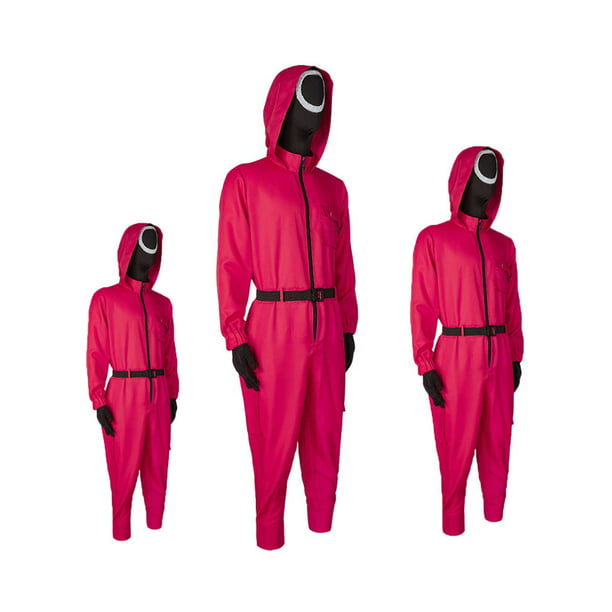 Squid Game Costume Jumpsuit Outfits Headgear Cosplay Halloween Carnival Party UK